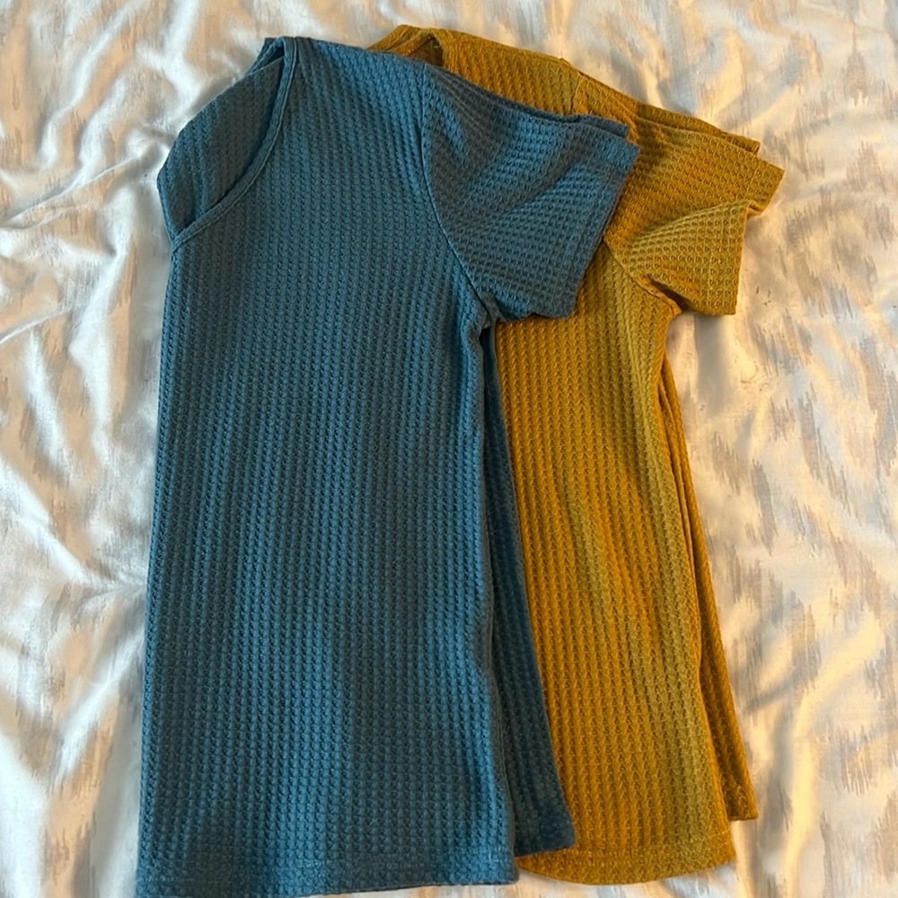 Waffle knit tops
